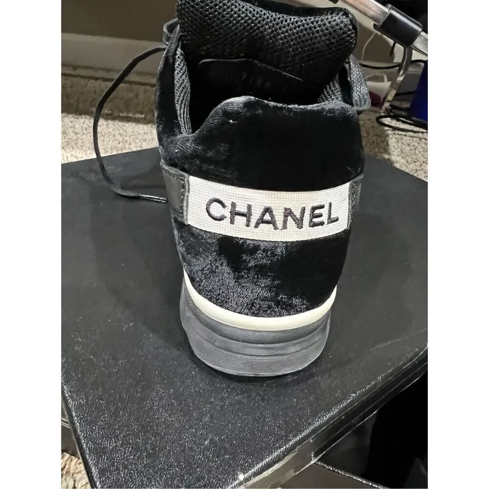 Chanel black sneakers size 36